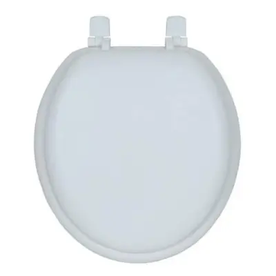 Round Front Toilet Seat in White PVC sheet