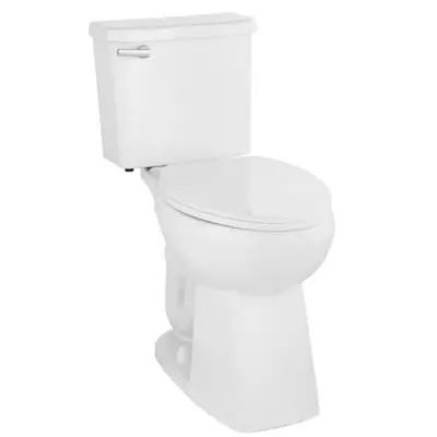 Glacier Bay Power Flush Tall 12 in. Rough in 2-piece 1.28 GPF Single Flush Elongated Toilet in White Seat Included